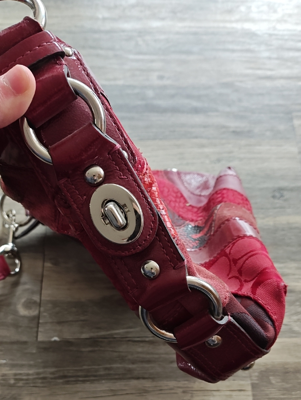 Vintage Coach Patchwork Shoulder Bag. - Picture 7 of 10